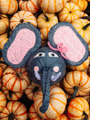 Pumpkin painted to look like an elephant. 